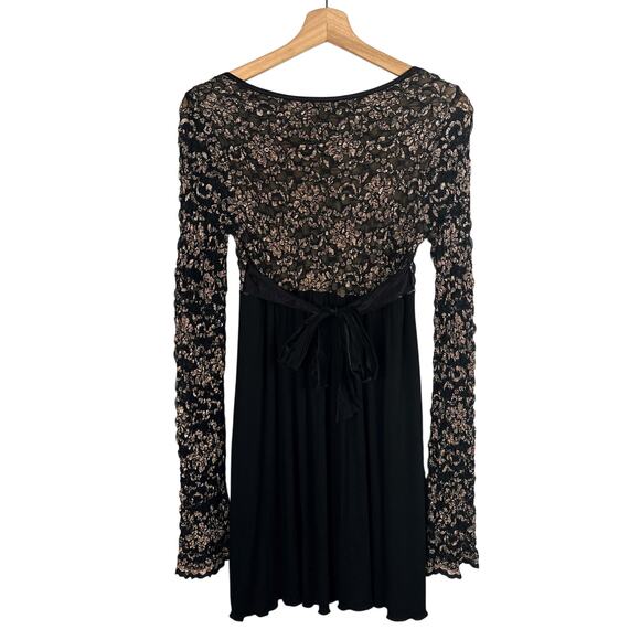 Y2K Ann Ferriday Babydoll Mini Dress Womens One Size Vintage Whimsigoth Goth - Picture 2 of 16